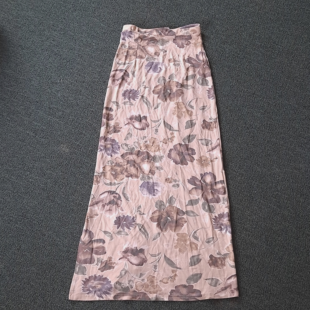 Vtg maxi skirt size small floral